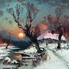 Схема вышивки «Зимний пейзаж»