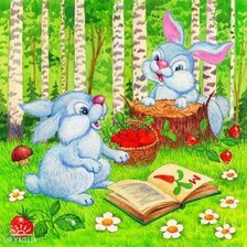 Схема вышивки «зайчата»