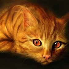 Схема вышивки «Рыжий кот»