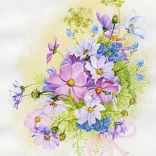 Схема вышивки «Букет  из космей»