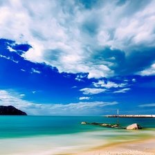 Схема вышивки «НЕБО НАД МОРЕМ»