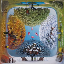 Схема вышивки «времена года»