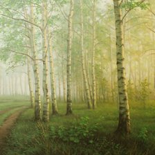 Схема вышивки «березовая роща»