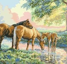 Схема вышивки «водопой»