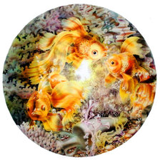 Схема вышивки «золотые рыбки»