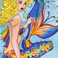 Схема вышивки «русалка»