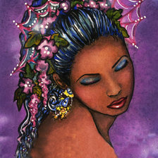 Схема вышивки «девушка»