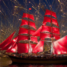 Схема вышивки «Алые паруса»