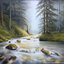 Схема вышивки «Лесная речка»