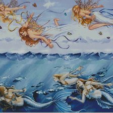 Схема вышивки «небо и вода»