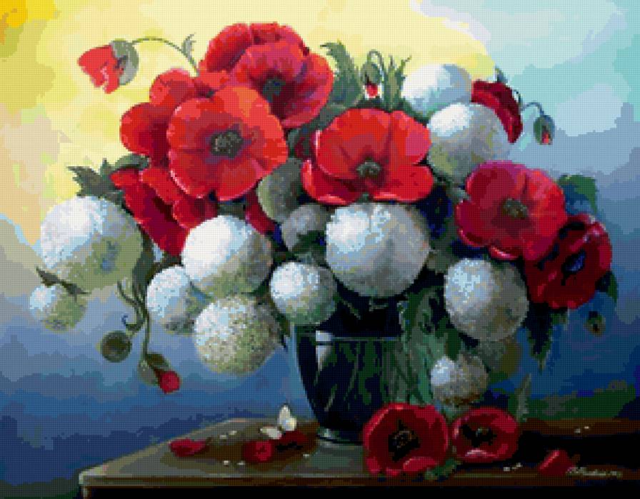 Букет - маки, цветы, букет - предпросмотр