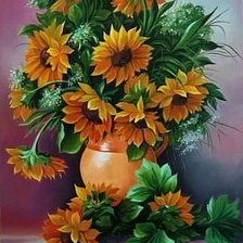 Схема вышивки «подсолнухи»