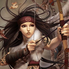 Схема вышивки «красавица лучница»