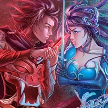 Схема вышивки «противостояние»