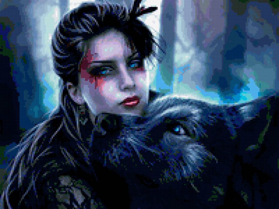 мой верный друг - фэнтези, волк, девушка - предпросмотр