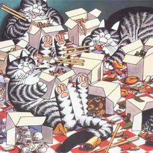 Схема вышивки «мультяшные коты»