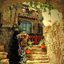 Схема вышивки «дворик»