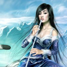 Схема вышивки «игра на флейте»