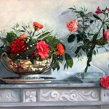 Схема вышивки «Цветы, розы»