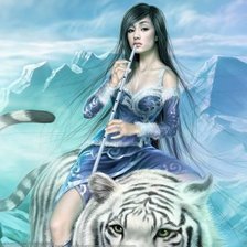 Схема вышивки «игра на флейте 2»