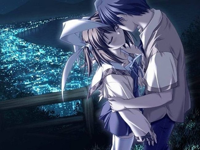 в предвкушении поцелуя - аниме, романтика, влюбленные - оригинал