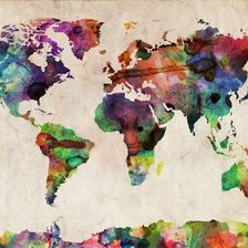 Схема вышивки «карта мира»