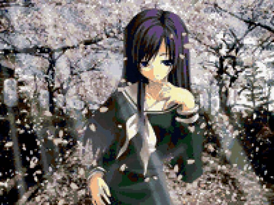 вот и осень - аниме, девушка - предпросмотр