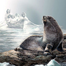 Схема вышивки «тюлень»