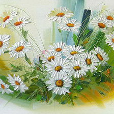 Схема вышивки «ромашки»