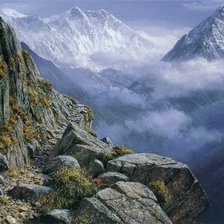 Схема вышивки «В горах»