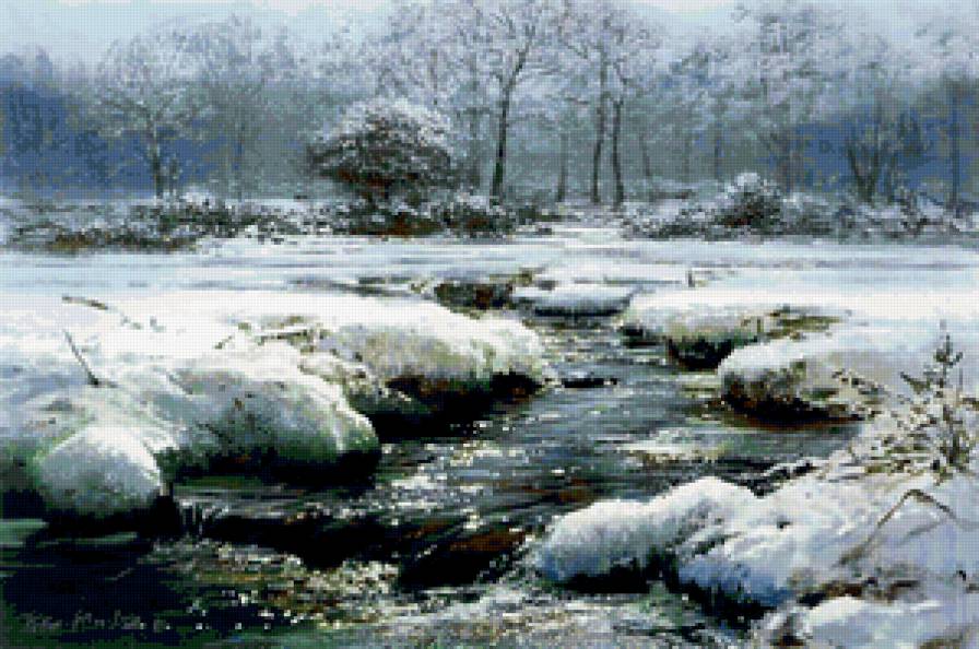 Весна пришла - природа, весна, ручей, пейзаж - предпросмотр