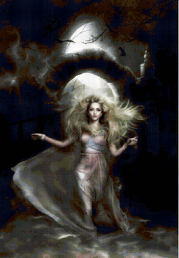 в тумане - туман, девушка - предпросмотр