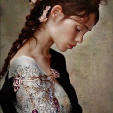 Схема вышивки «девушка»