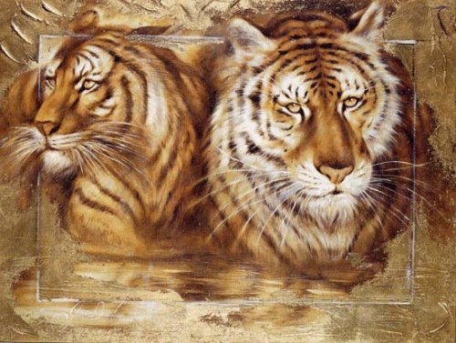 Серия "Большие кошки" - тигры, кошки, животные - оригинал