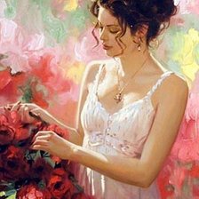 Схема вышивки «розы»