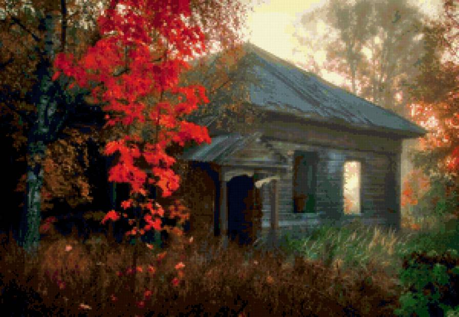 дом в лесу - природа, дом. лес - предпросмотр