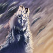 Схема вышивки «Волк»