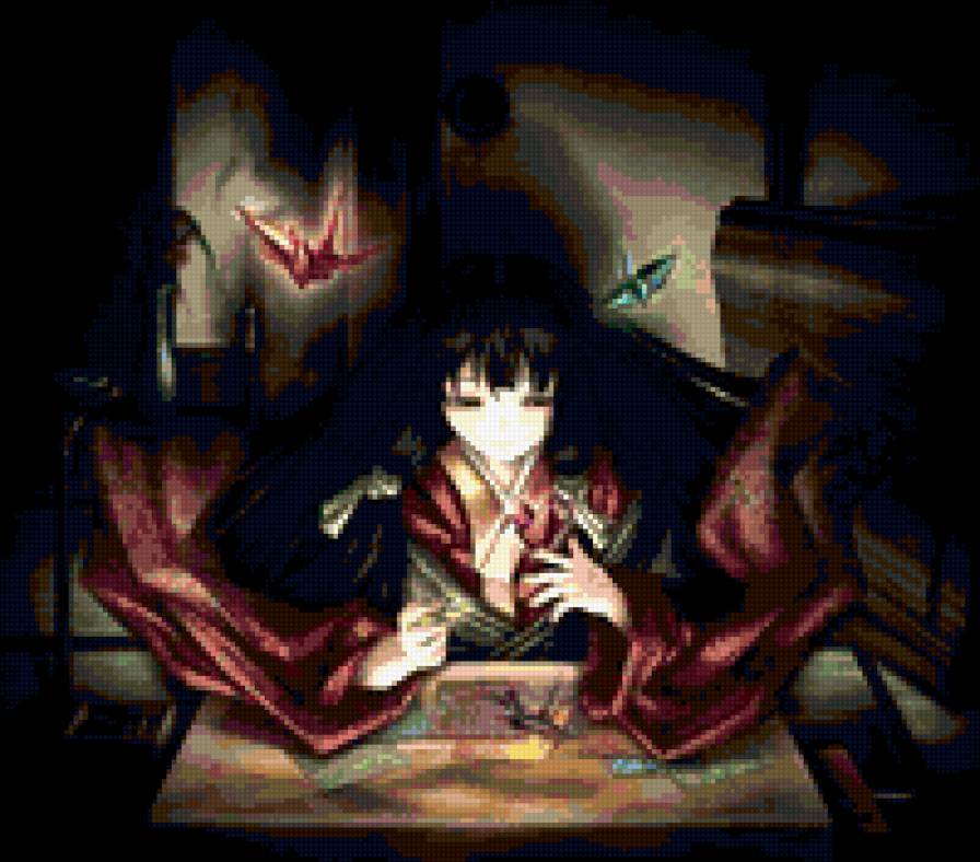 Девушка - девушки, аниме, магия - предпросмотр