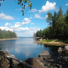 Схема вышивки «озеро»