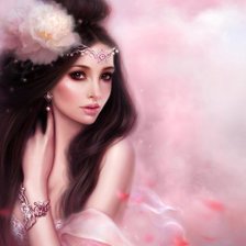 Схема вышивки «Девушка»