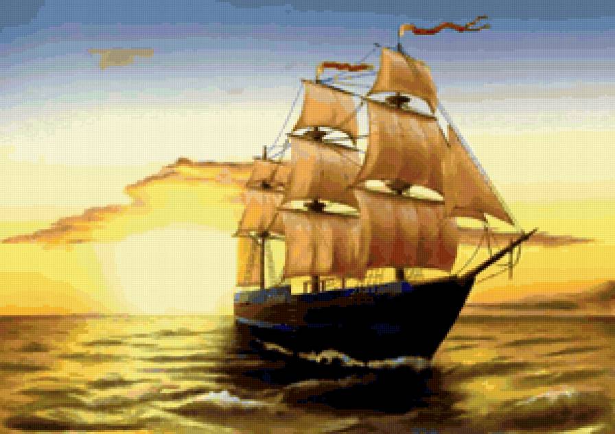 парус - парус. море, парусник - предпросмотр