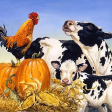 Схема вышивки «утро в колхозе...»