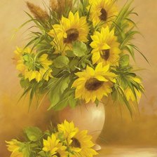 Схема вышивки «Подсолнухи»