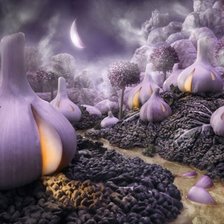 Схема вышивки «чесночный городок»