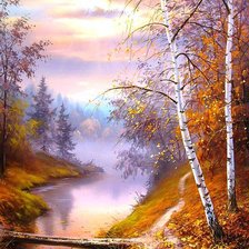 Схема вышивки «Сиреневый туман»