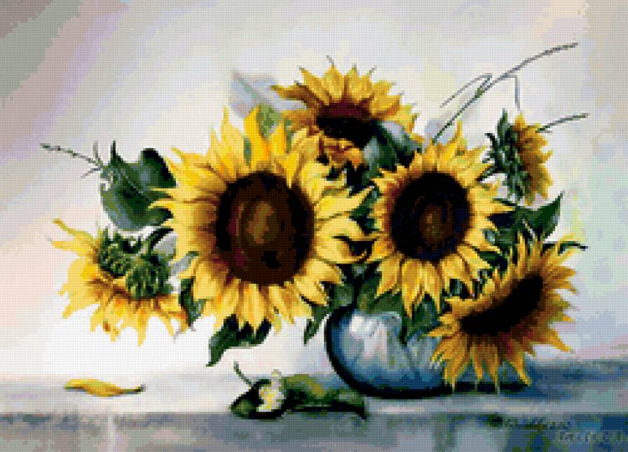 ПОДСОЛНУХИ - подсолнухи, букет, цветы - предпросмотр