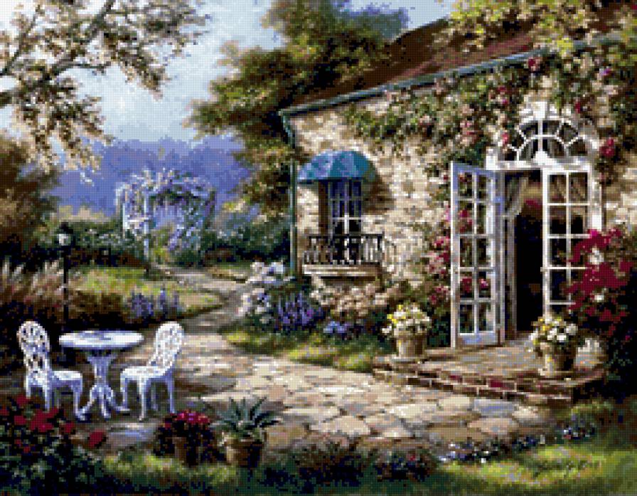 летний сад - пейзаж - предпросмотр