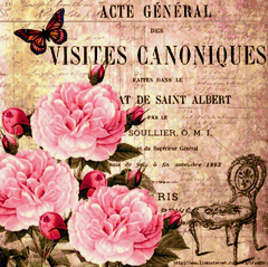 винтажные розы - букет, винтаж, цветы, розы - предпросмотр