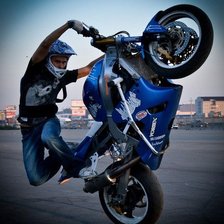 Схема вышивки «байкер»