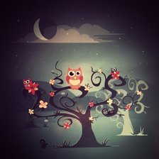 Схема вышивки «Совы»